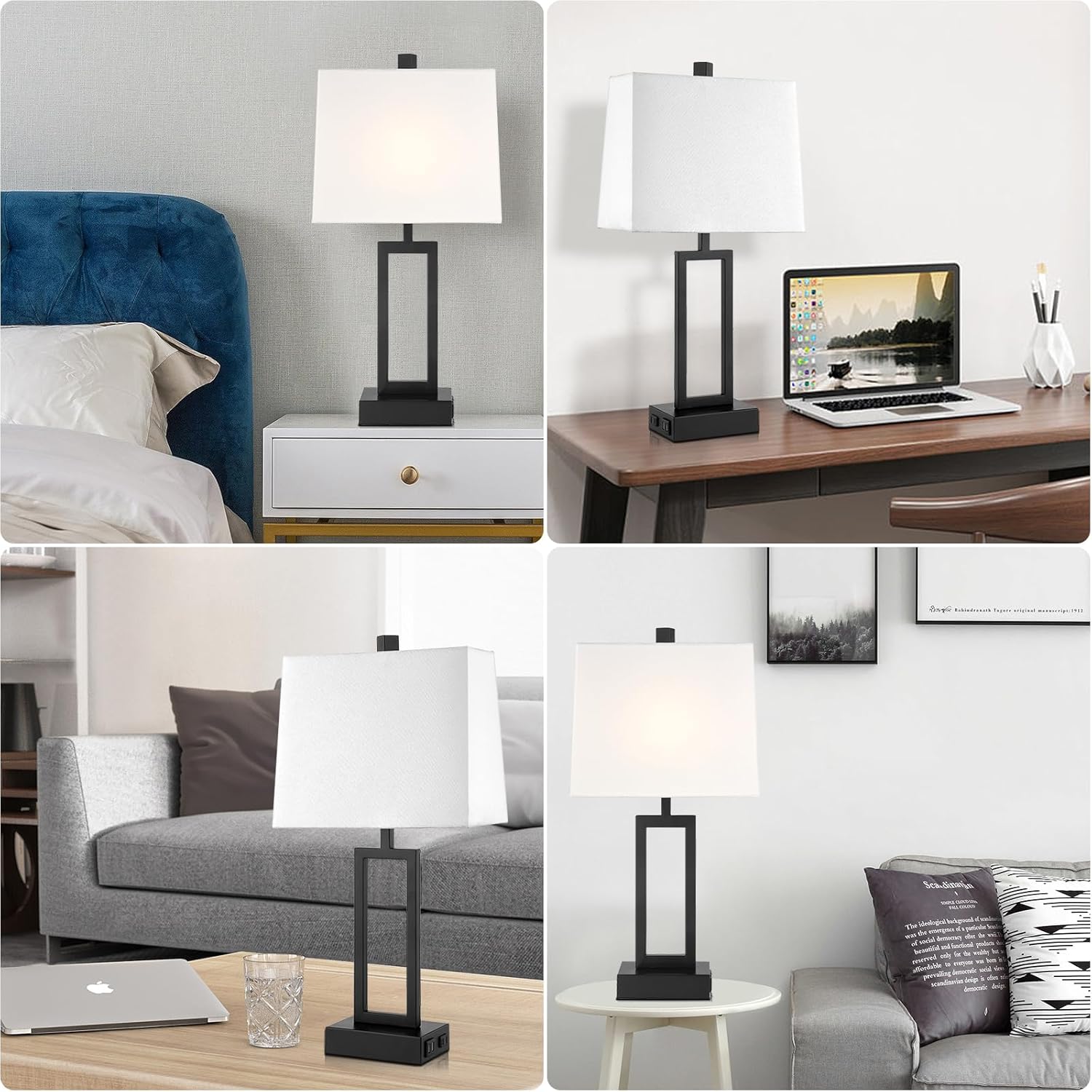 Touch Control Table Lamps Set of 2